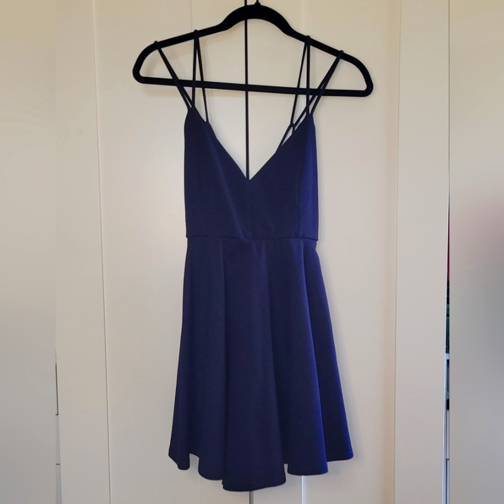 Windsor Navy Blue Skater Dress Size M